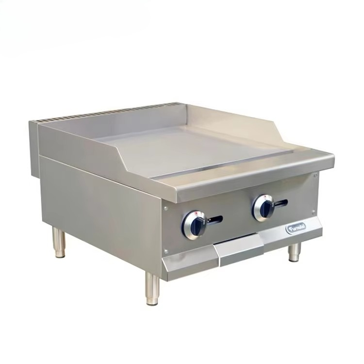 Commercial Kitchen Griddle - เตาปิ้งย่างแบบแบน 24 นิ้ว ใช้แก๊ส สำหรับทำเบอร์เกอร์ เชิงพาณิชย์