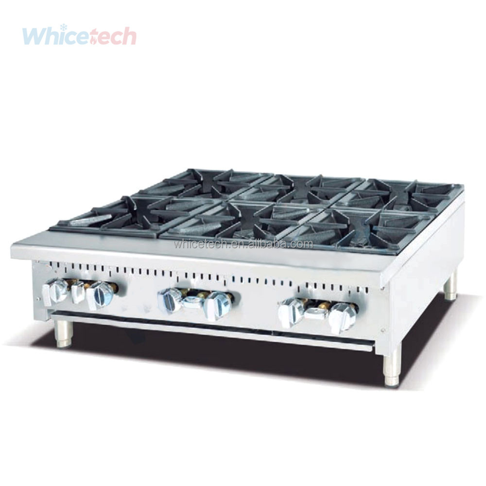 Commercial Kitchen Griddle - เตาแก๊สสแตนเลส WT-B-6 สำหรับร้านอาหารและโรงแรม ลดราคาพิเศษ สำหรับอุปกรณ์ครัวเชิงพาณิชย์