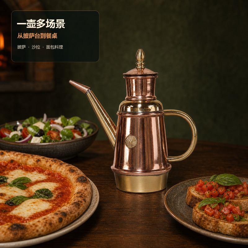 Commercial Kitchen Oven - หม้อใส่น้ำมันทองแดงทำมือ เตาอบพิซซ่าเชิงพาณิชย์แบบอิตาลีโบราณ ภาชนะใส่น้ำมันสำหรับทำอาหารในครัว