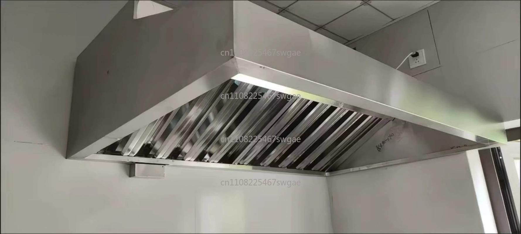 Commercial Exhaust Hood - เครื่องดูดควันครัวเหล็กกล้ากำลังสูง สำหรับร้านอาหาร โรงแรม 220V เครื่องดูดควันเชิงพาณิชย์ สแตนเลส