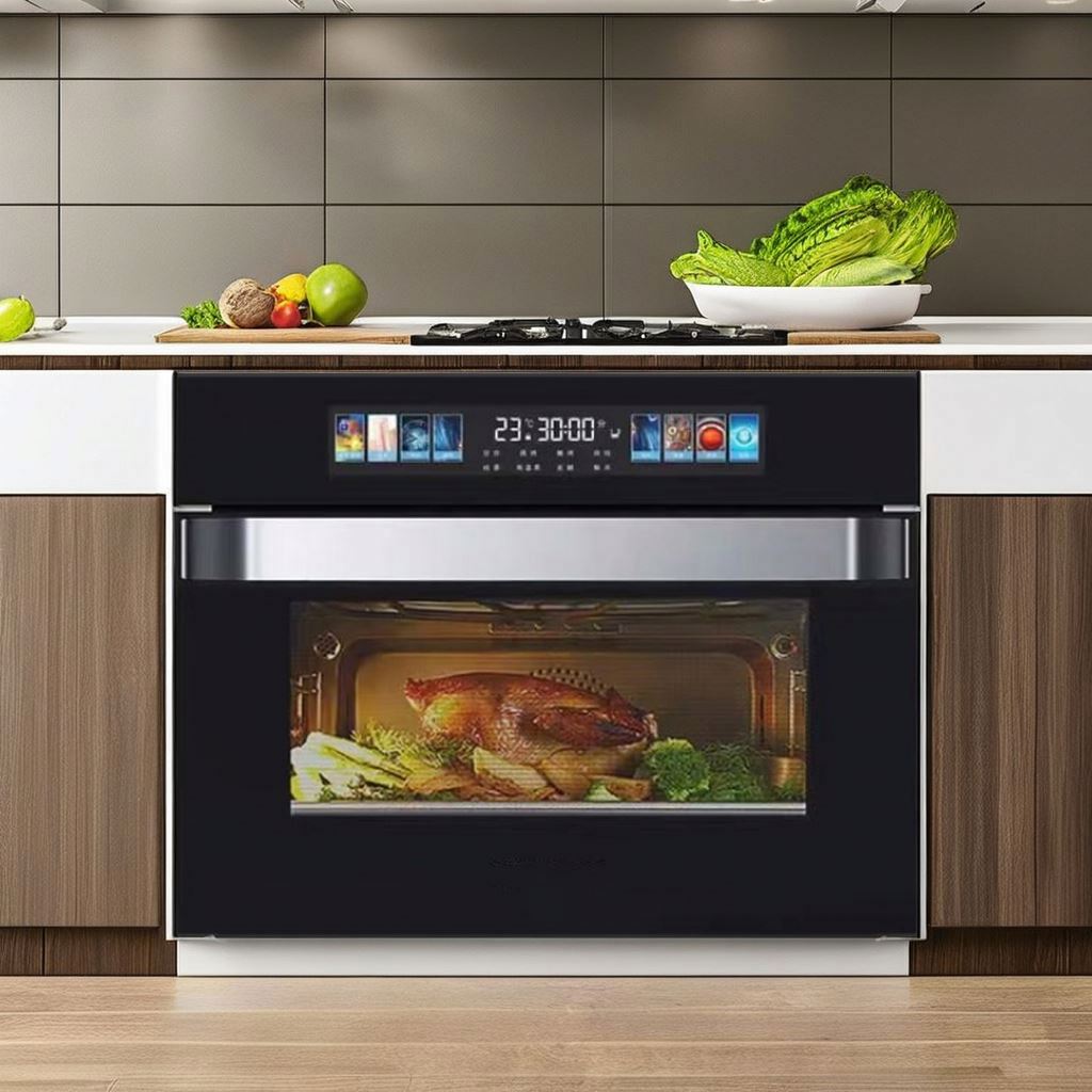 Commercial Kitchen Oven - เตาอบไอน้ำอัจฉริยะแบบฝังขนาด 40 ลิตร พร้อมประตูกระจก ระบบหมุนเวียนลมร้อน เหมาะสำหรับใช้ในครัวเรือนและครัวเชิงพาณิชย์