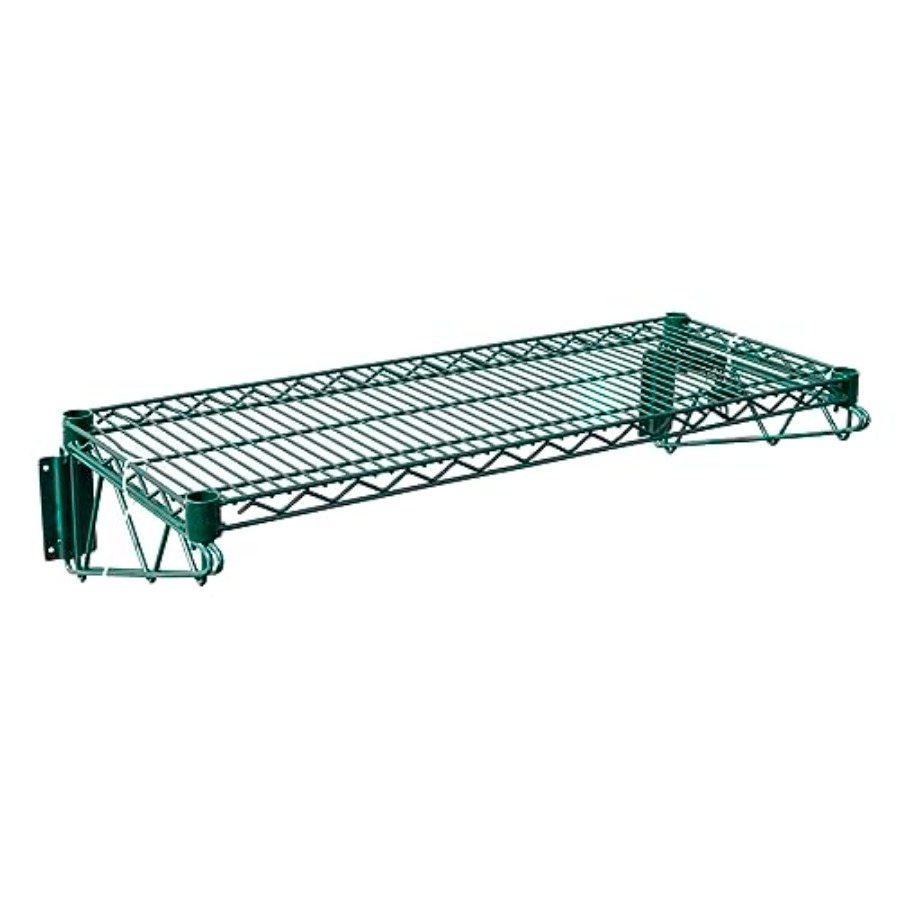 Commercial Kitchen Wall Shelves - ชั้นวางของติดผนังเคลือบอีพ็อกซี่สีเขียว ขนาด 48x14 นิ้ว สำหรับครัวเชิงพาณิชย์ ได้รับการรับรองจาก