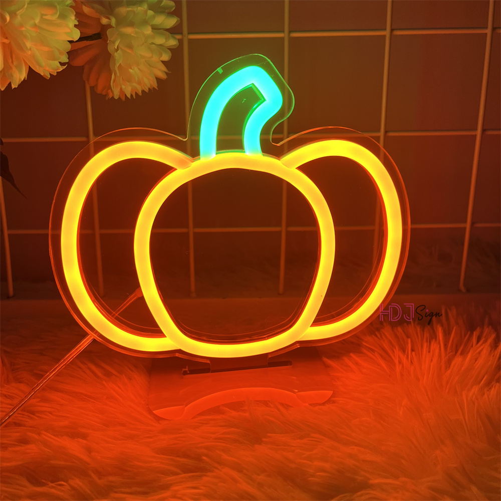 Commercial Kitchen Lighting Design - การออกแบบฟักทอง LED Neon Night Light Sign