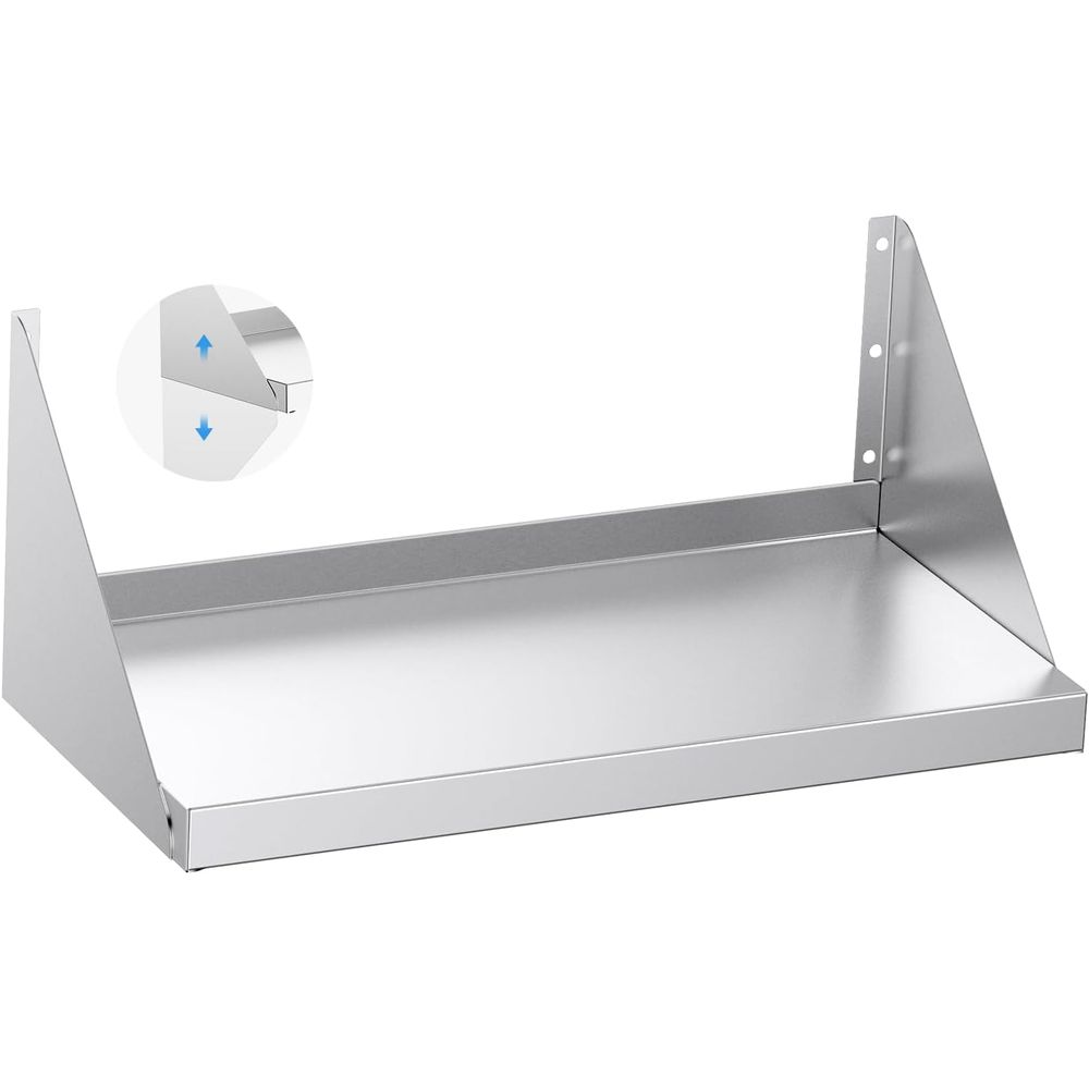 Commercial Kitchen Wall Shelves - ชั้นวางของติดผนังสแตนเลส ขนาด 12 x 24 นิ้ว