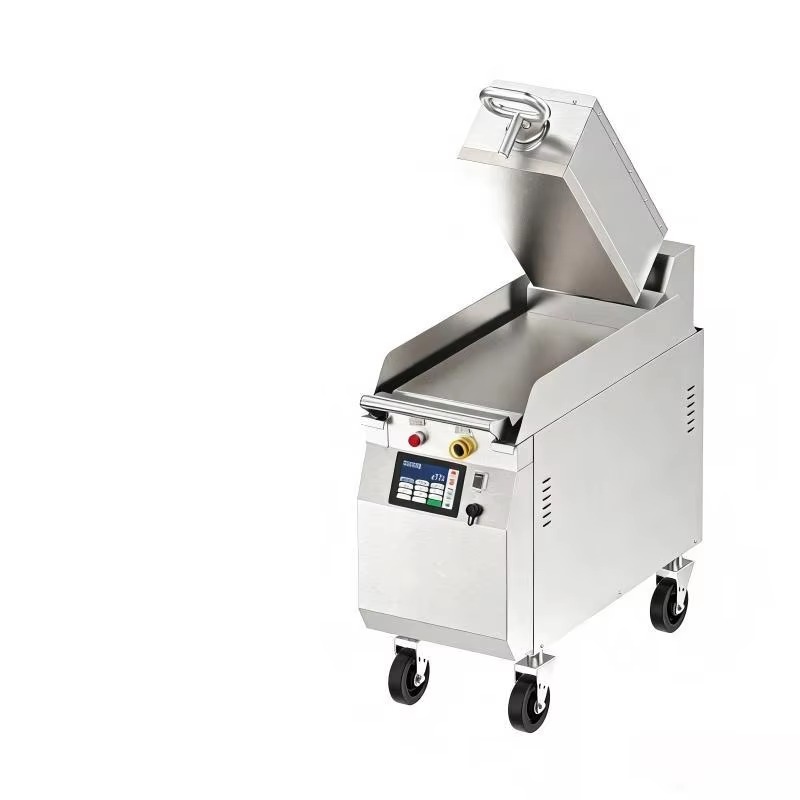 Commercial Kitchen Griddle - เตาปิ้งย่างแบบฝาพับสองด้าน หัวเดียว กำลังไฟสูง คุณภาพพรีเมียม สำหรับครัวเชิงพาณิชย์