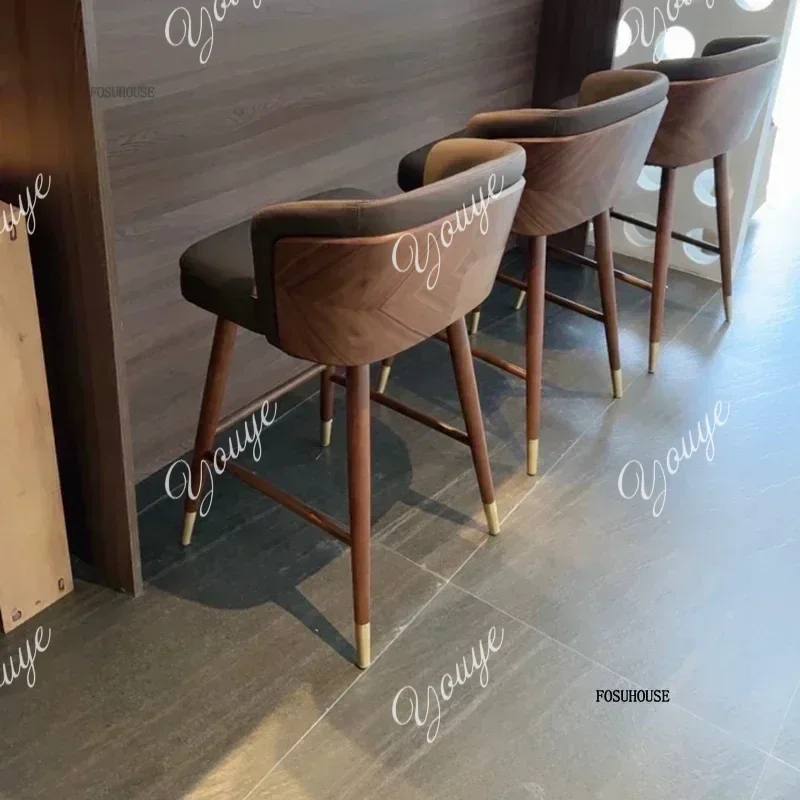 Commercial Kitchen Lighting Design - เก้าอี้บาร์สไตล์นอร์ดิกมินิมอล เก้าอี้บาร์สำหรับบ้าน ดีไซน์หรูหรา ขนาดเล็ก เหมาะสำหรับอพาร์ทเมนต์ มีพนักพิง