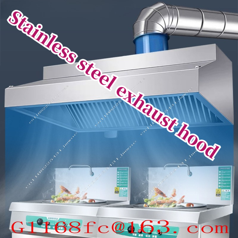 Commercial Exhaust Hood - ฮูดดูดควันสแตนเลสสำหรับครัวร้านอาหารเชิงพาณิชย์ เตาดินเผา และฝาครอบปริมาณลมสูง