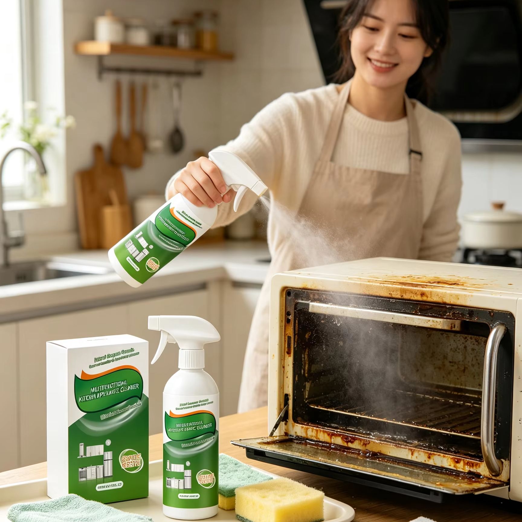 Commercial Kitchen Grease Cleaner - น้ำยาทำความสะอาดอเนกประสงค์สำหรับเครื่องใช้ในครัว กำจัดกลิ่น คราบไขมันหนัก คราบน้ำมันในเตาอบ เตาแก๊ส และเครื่องดูดควัน