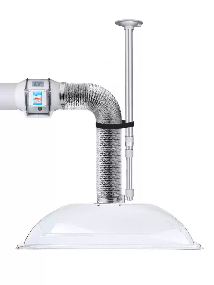 Commercial Exhaust Hood - เครื่องดูดควันแบบเคลื่อนที่ รุ่น Round Hood Moxa สำหรับดูดควันและกรองอากาศ