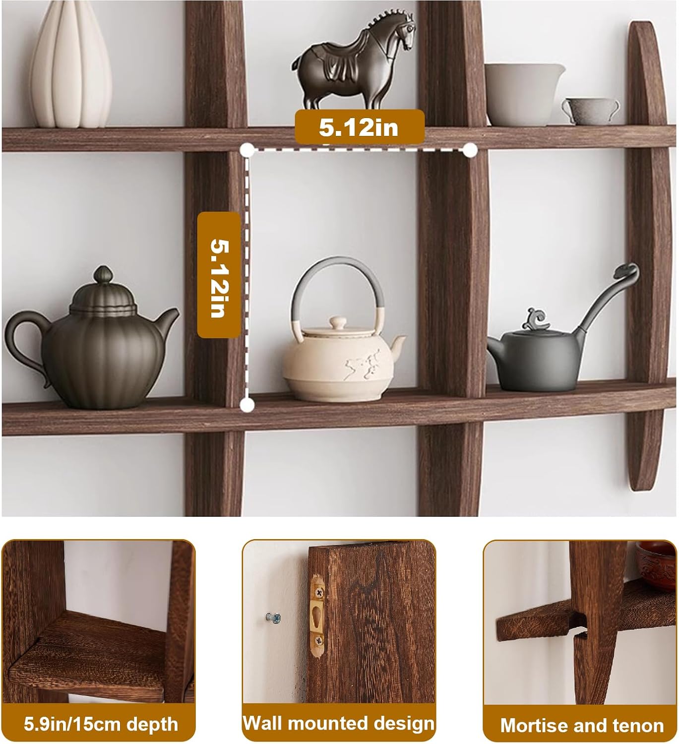 ที่วางถ้วยชาจีนไม้เนื้อแข็งติด - Commercial Kitchen Wall Shelves บทวิจารณ์และราคา