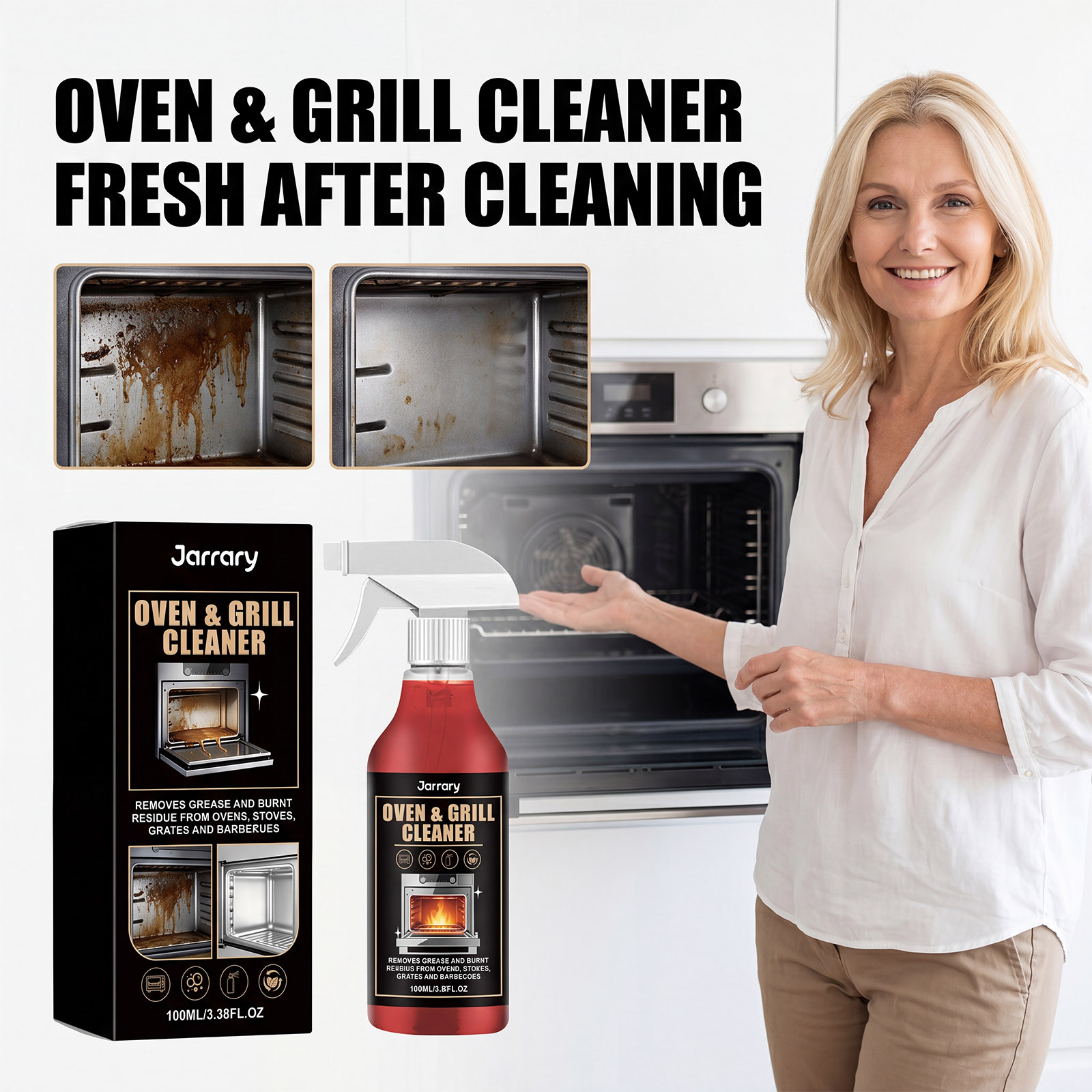 สเปรย์ขจัดคราบไขมันในเตาอบ กำจ - Commercial Kitchen Grease Cleaner บทวิจารณ์และราคา