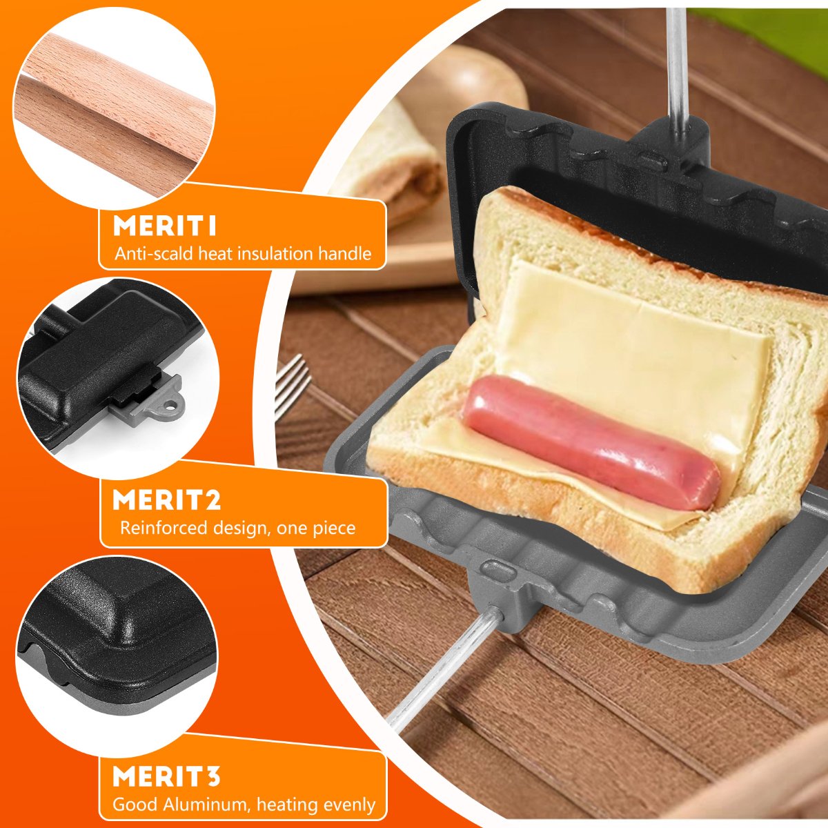 กระทะอบแซนด์วิชสองด้าน ABUD กร - Sandwich Press Panini บทวิจารณ์และราคา
