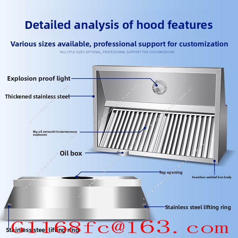 ฮูดดูดควันสแตนเลสสำหรับครัวร้า - Commercial Exhaust Hood บทวิจารณ์และราคา